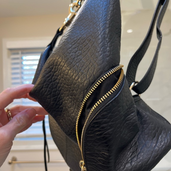 NWOT Rebecca Minkoff Black Julian Backpack with Gold Hardware - Picture 8 of 11